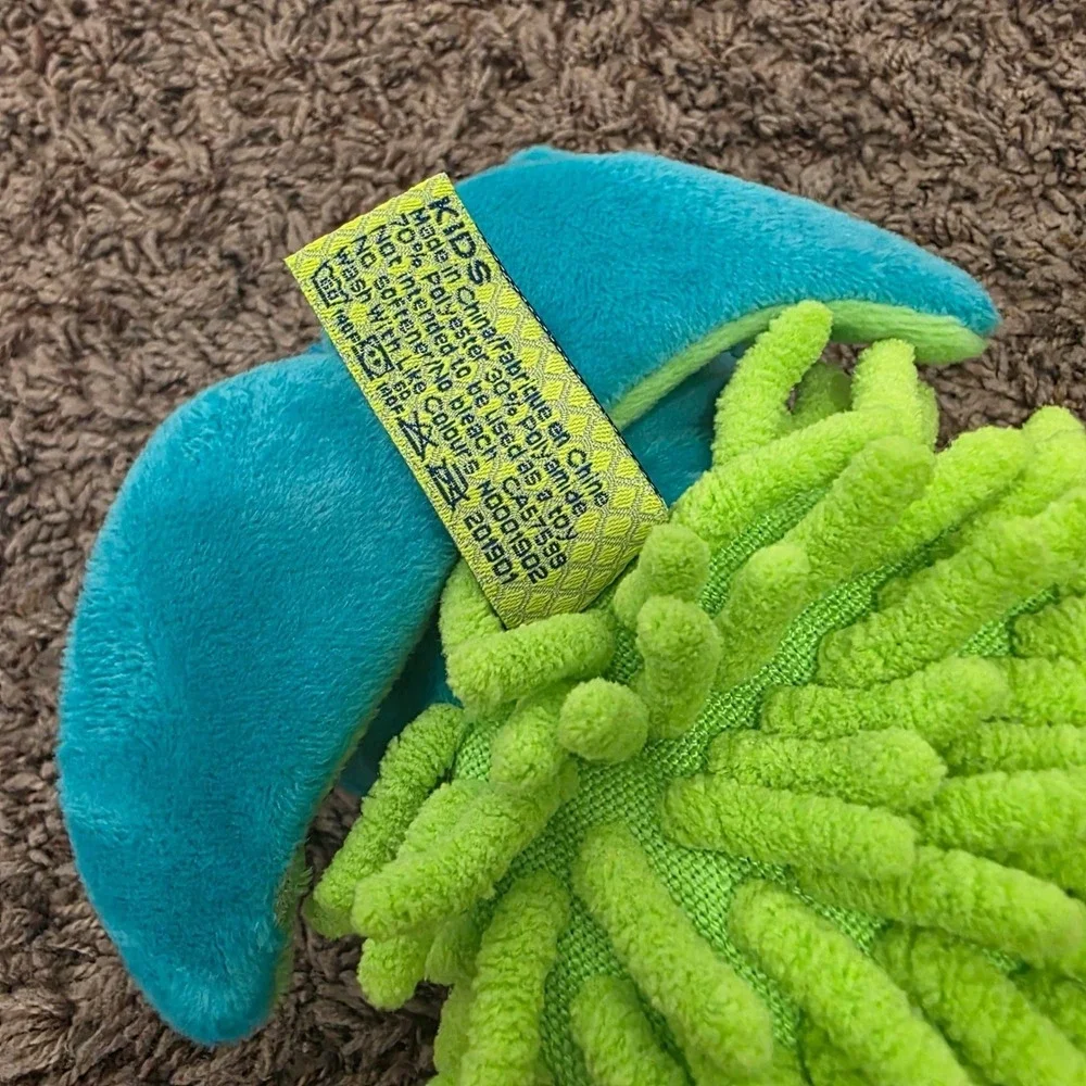 Norwex Kid Pet-To-Dry Dragon Hand Towel Hanging Chenille Microfiber BacLock Blue